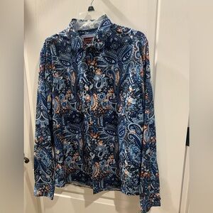 Consequence Men’s Paisley Multi-color  Shirt Soft Button Size Large